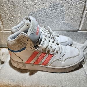 Adidas Women's Hopps Mid 3.0 MD Basketball Shoes Size 7 White/Pink